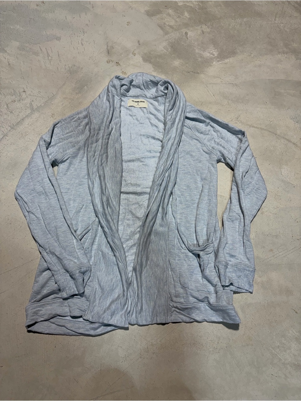 Normal brand Light Blue/gray Open-Front Women's Cardigan Sweater XS